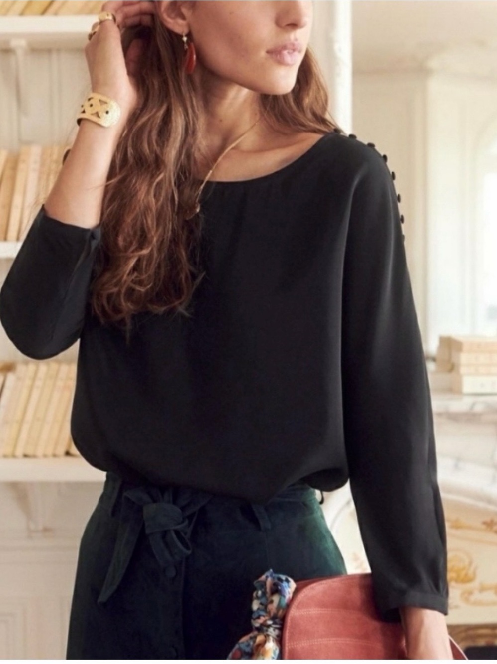 Sézane Emmy 100% Silk Top